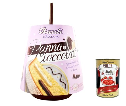 3x Bauli Pandoro Panna & Cioccolato Weicher mit Schokoladencreme und Schlagsahne 750g + Italian gourmet polpa 400g von Italian Gourmet E.R.