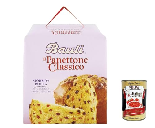 3x Bauli Panettone Classico mit Rosinen und kandierte Früchte 1Kg + Italian Gourmet polpa 400g von Italian Gourmet E.R.