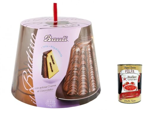 3x Bauli Panettone il Budino mit Schokolade, italienischer Hefekuchen für Weihnachten, Weihnachtskuchen, Gebäck, 750g von Italian Gourmet E.R.