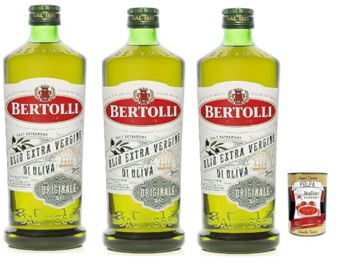 3x Bertolli Natives Olivenöl Extra Originale, 1er Pack (3 x 1000 ml) + Italian Gourmet Polpa von Italian Gourmet E.R.