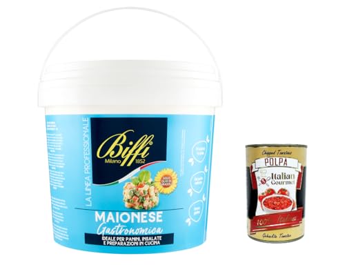 3x Biffi La Linea Professionale Maionese Gourmet mayo Mayonnaise 5Kg + italian Gourmet gourmet polpa 400g von Italian Gourmet E.R.