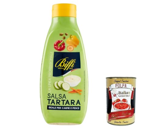 3x Biffi Linea professionale Salsa tartara, gehackte Gemüsesauce 800g + Italian Gourmet polpa 400g von Italian Gourmet E.R.