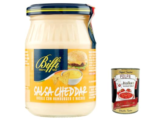 3x Biffi Salsa cheddar, Ideale Sauce für Nachos, Sandwiches und Hamburger. 180g + Italian Gourmet polpa 400g von Italian Gourmet E.R.