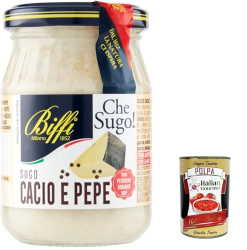 3x Biffi sugo Cacio und Pepe -Sauce mit Pecorino Romano Dop creme 190g + Italian Gourmet polpa 400g von Italian Gourmet E.R.