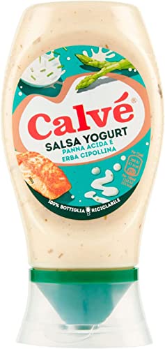 3x Calvè Salsa Yogurt, con panna acida ed erba cipollina Joghurtsauce, mit Sauerrahm und Schnittlauch 240ml von Italian Gourmet E.R.