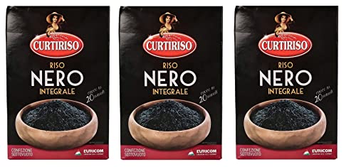 3x Curtiriso Riso Nero Integrale Schwarzer Vollkornreis Reis 500g Vakuumverpackung Es kocht in 20 Minuten von Italian Gourmet E.R.