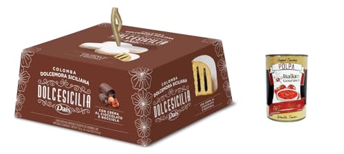 3x Dais Colomba pasquale Dolcemora farcita con crema al Cioccolato e Nocciola mit Schokolade und Haselnusscreme 750gr+ Italian Gourmet polpa 400g von Italian Gourmet E.R.