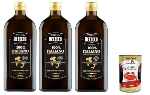 3x De cecco 100 % ITALIENISCHES EVO-ÖL 750ml + Italian Gourmet polpa 400g von Italian Gourmet E.R.