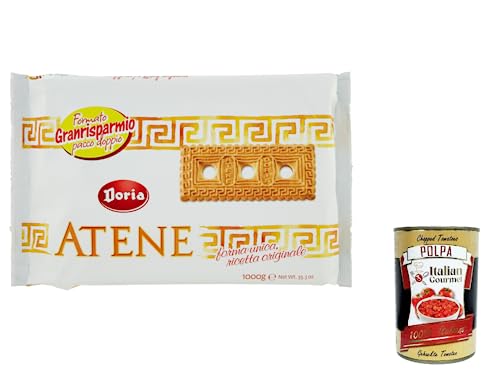 3x Doria Atene Butterkeks family pack 1kg Italienisch Kuchen kekse biscuits cookies + Italian Gourmet polpa 400g von Italian Gourmet E.R.