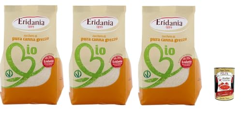 3x ERIDANIA Zucchero di pura canna grezzo Reiner Rohrohrzucker 500gr + Italian Gourmet polpa 400g von Italian Gourmet E.R.