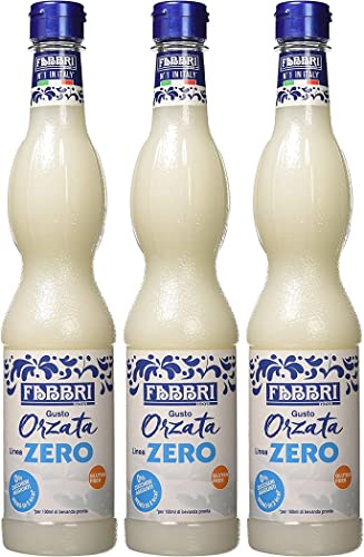 3x Fabbri Sciroppo Orzata Zero Gerstensirup Ohne Zuckerzusatz Ideal für Cocktails und Getränke Alkoholfreie Getränke PET 560ml von Italian Gourmet E.R.