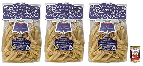 3x Il Vecchio Pastificio di Gragnano Pasta Elicoidali con la Punta,Gragnano IGP-Italienische Nudeln aus Hartweizengrieß von höchster Qualität 500g + Italian Gourmet Polpa di Pomodoro 400g Dose von Italian Gourmet E.R.