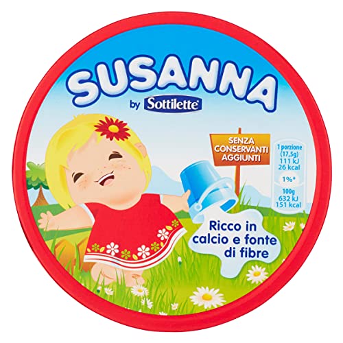 3x Kraft Susanna by Sottilette Formaggini streichfähiger Käse reich Kalzium geschmolzener Käse ( 8 x 17,5g ) 140g von Italian Gourmet E.R.