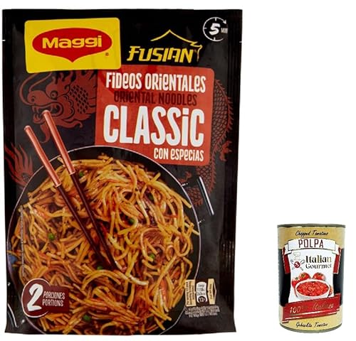 3x MAGGI Fusian Geschmack klassischer Nudeln mit Gewürzen (2 Portionen) 121gr+ Italian Gourmet polpa 400g von Italian Gourmet E.R.