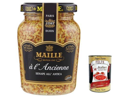 3x Maille Dijon à l Ancienne Senf nach alter Art grober Senf 200g Glas + Italian Gourmet polpa 400g von Italian Gourmet E.R.