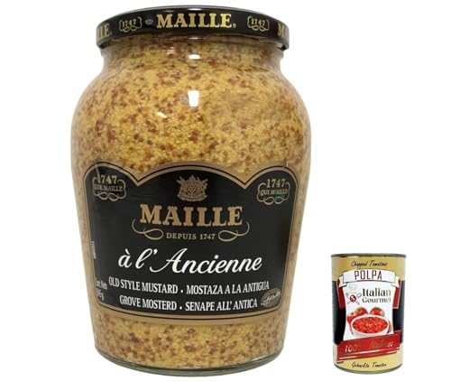 3x Maille Dijon à l Ancienne Senf nach alter Art grober Senf 845g Glas + Italian Gourmet polpa 400g von Italian Gourmet E.R.