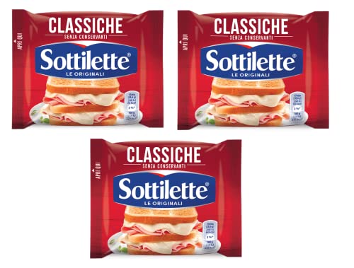 3x Mondelez Sottilette Le Originali Classiche Geschnittener Käse 200g Ideal für Fleisch und Burger von Italian Gourmet E.R.
