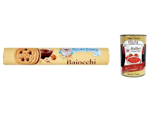 3x Mulino Bianco Baiocchi tube schoko reigel Kekse mit Schokolade 168gr snack + Italian Gourmet polpa 400g von Italian Gourmet E.R.