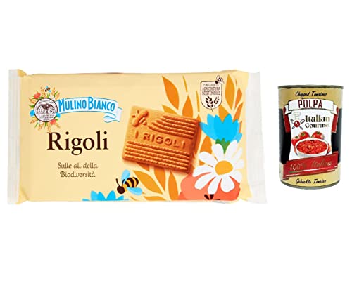 3x Mulino Bianco Rigoli Shortbread-Kekse mit 100 % italienischem Honig, 400 g + Italian Gourmet polpa 400g von Italian Gourmet E.R.