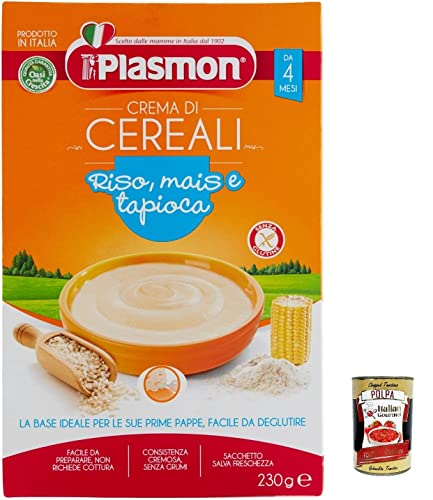 3x Plasmon Crema di Cereali Riso, Mais e Tapiocca 230g + Italian Gourmet polpa 400g von Italian Gourmet E.R.