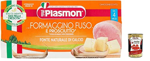 3x Plasmon Formaggino e Prosciutto, 2 x 80g + Italian gourmet polpa 400g von Italian Gourmet E.R.