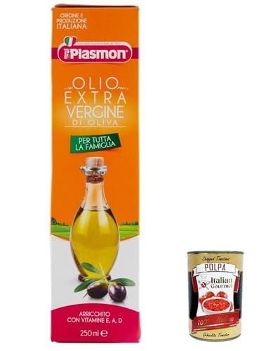 3x Plasmon Olio Extra Vergine di Oliva 250ml + Italian Gourmet polpa 400g von Italian Gourmet E.R.