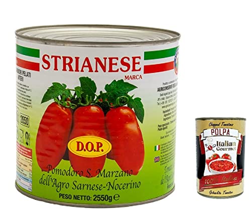 3x STRIANESE Geschälte San Marzano Tomaten 3Kg Ganz + Italian Gourmet polpa 400g von Italian Gourmet E.R.