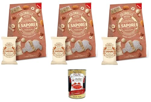 3x Sapori Colombelle Nocciola feine und leckere Haselnüsse und aromatische und knackige Mandeln 127gBeutel 6 Praktischen Einzelportionen+ Italian Gourmet polpa 400g von Italian Gourmet E.R.