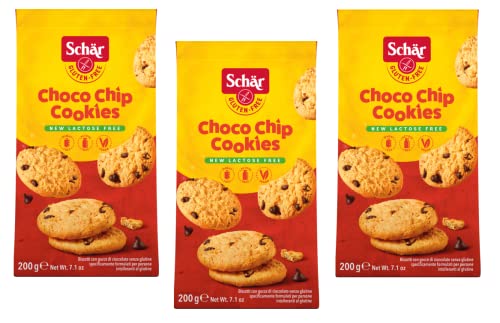 3x Schär Gluten Free Choco Chip Cookies Kekse mit Schokoladentropfen Glutenfrei 200g Beutel von Italian Gourmet E.R.