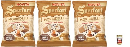 3x Sperlari Morbidelli Caramel Dorè Weiche Morbidelli-Nougats mit gesalzenem Karamell-Dorè-Überzug, 117 g+ Italian Gourmet polpa 400g von Italian Gourmet E.R.