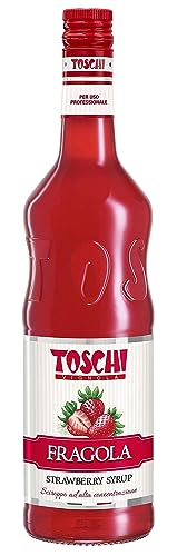 3x Toschi Fragola Toschi Erdbeeren Sirup für Cocktails - 1L + Italian Gourmet polpa 400g von Italian Gourmet E.R.