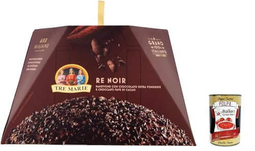 3x Tre Marie Panettone Re Noir mit extra dunkler schokolade und gehackter Kakao 900g + Italian gourmet polpa 400g von Italian Gourmet E.R.