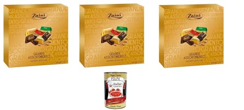 3x Zaini Grande Assortimento Große Auswahl an Pralinen mit gemischten Füllungen und Cremes 206gr+ Italian Gourmet polpa 400g von Italian Gourmet E.R.