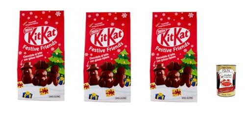 3xNESTLÉ KITKAT FESTIVE FRIENDS MILCHSCHOKOLADEN-CHARAKTERE 147-G-BEUTEL+Italian gourmet polpa 400g von Italian Gourmet E.R.