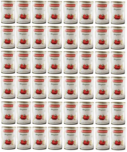 48x La Torrente Pomodoro Marzanino,San Marzano Tomate in Miniatur,100% Italienische Tomate, Spezialität aus Kampanien,400g Dose + Italian Gourmet Polpa di Pomodoro 400g Dose von Italian Gourmet E.R.