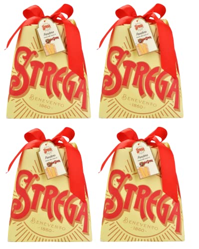 4x Alberti Strega Pandoro con Crema Strega Weihnachtskuchen Gefüllt mit Strega-Creme 1Kg von Italian Gourmet E.R.