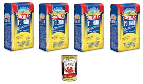 4x DIVELLA INSTANT POLENTA MEHL GR.500 + Italian Gourmet polpa 400g von Italian Gourmet E.R.