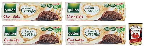 4x Gullón Cuor di Cereale Cioccolato Kekse,Vollkornkekse mit Schokolade und Haferflocken,Packung mit 280g + Italian Gourmet Polpa di Pomodoro 400g Dose von Italian Gourmet E.R.