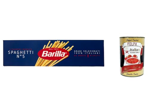 5x Lange Nudeln Pasta Spaghetti N. 5, 100% italienisch Nudeln 500g + Italian Gourmet polpa 400g von Italian Gourmet E.R.