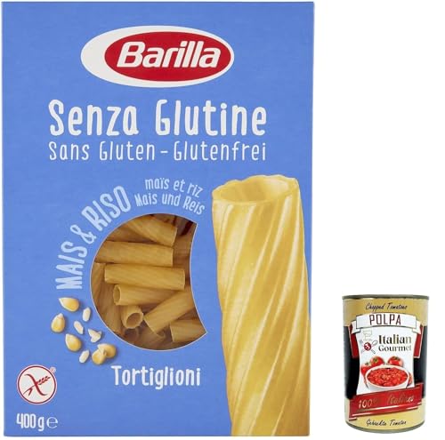 5x Barilla Tortiglioni 400g senza Glutine Glutenfrei pasta nudeln, gluten free + Italian Gourmet polpa 400g von Italian Gourmet E.R.