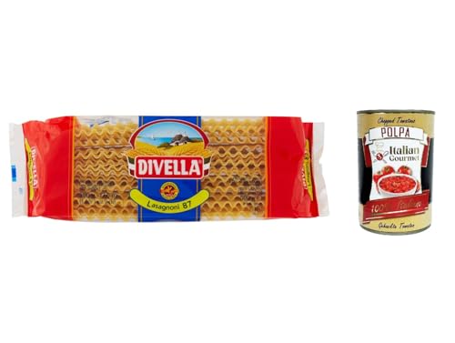 5x Divella Pasta 100% italienische Lasagnoni 87, nudeln 500g + Italian Gourmet polpa 400g von Italian Gourmet E.R.