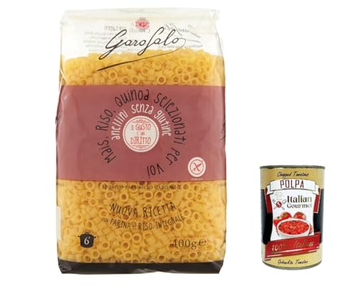 5x Garofalo Anellini 400 g Senza Glutine Glutin free, glutenfrei Pasta Noodles + Italian Gourmet Polpa 400 g von Italian Gourmet E.R.