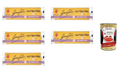 5x Garofalo Linguine 400 g Senza Glutine Glutin free, glutenfrei Pasta Noodles + Italian Gourmet Polpa 400 g von Italian Gourmet E.R.