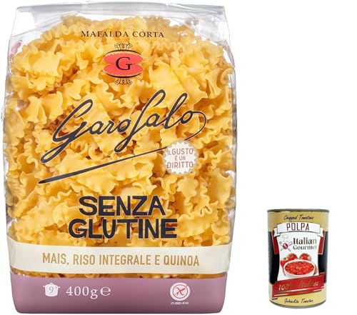 5x Mafalda corta 400 g Senza Glutine Glutin free, glutenfrei Pasta Noodles + Italian Gourmet Polpa 400 g von Italian Gourmet E.R.