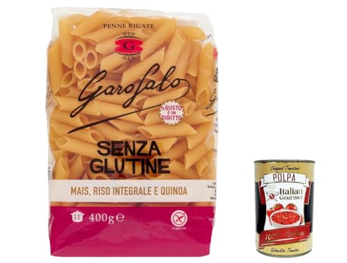 5x Garofalo Penne rigate 400 g Senza Glutine Glutin free, glutenfrei Pasta Noodles + Italian Gourmet Polpa 400 g von Italian Gourmet E.R.