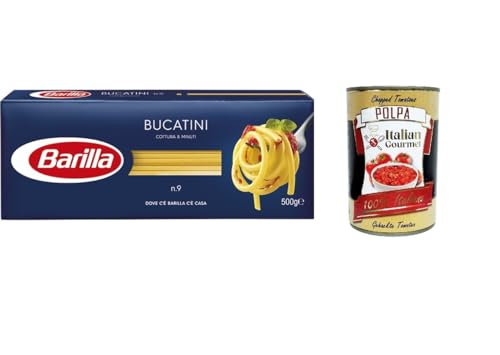 5x Pasta Barilla Bucatini Nr. 9 italienisch Nudeln 500 g pack + Italian Gourmet polpa 400g von Italian Gourmet E.R.