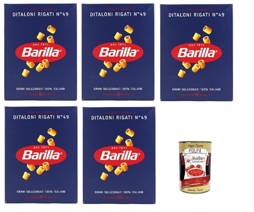 5x Pasta Barilla Ditaloni rigati Nr. 49 italienisch Nudeln 500 g pack + Italian Gourmet polpa 400g von Italian Gourmet E.R.