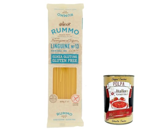 5x Rummo Pasta Linguine n. 13 senza Glutine, gluten free, 100% italienische Pasta nudeln glutenfrei 400g + Italian Gourmet polpa 400g von Italian Gourmet E.R.
