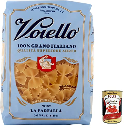 5x Voiello Pasta Farfalle Nudeln 100% italienische N 192, 500g + Italian Gourmet Polpa 400g von Italian Gourmet E.R.