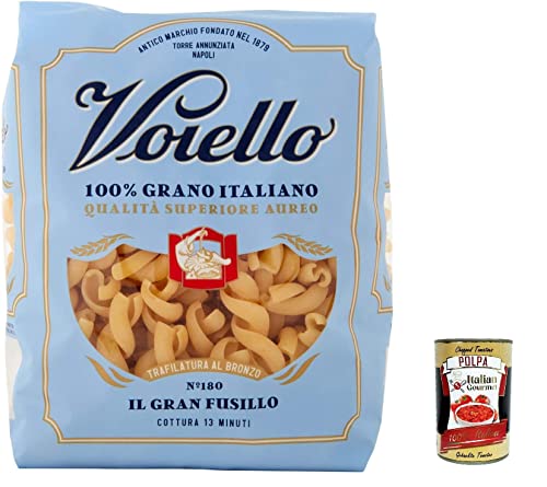 5x Voiello Pasta Gran Fusilli Nudeln 100 % italienische N180 500g + Italian Gourmet Polpa 400g von Italian Gourmet E.R.